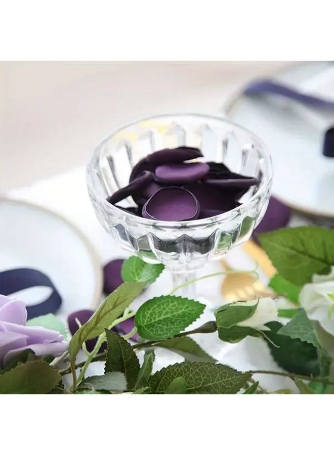 Plum Artificial Rose Petals 190pcs Realistic Wedding Decor For Bridal Showers - Image 5